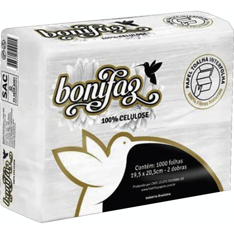 Toalha de Papel BC Bonifaz Interfolhas 1000 un