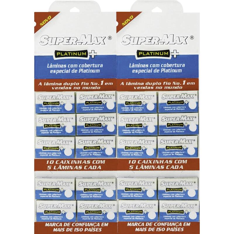 Lâmina de Barbear Supermax Platinum 20x5 un