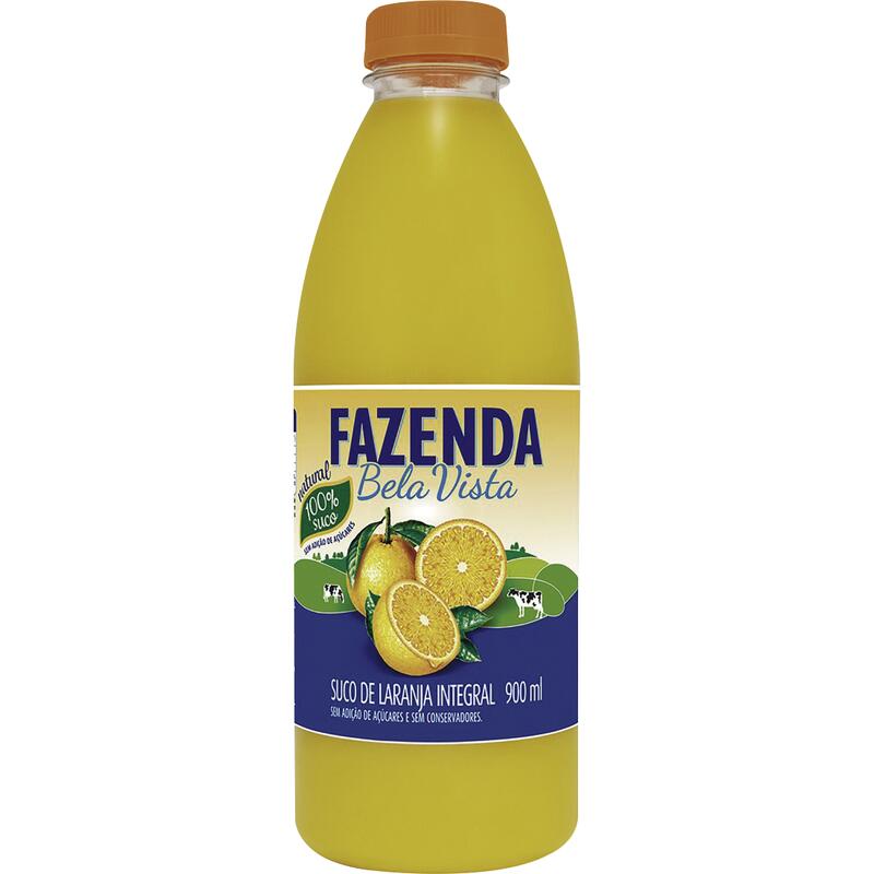 Suco Integral Laranja Fazenda Bela Vista Garrafa 900ml