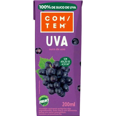 Suco COM/TEM 100% Uva 200ml