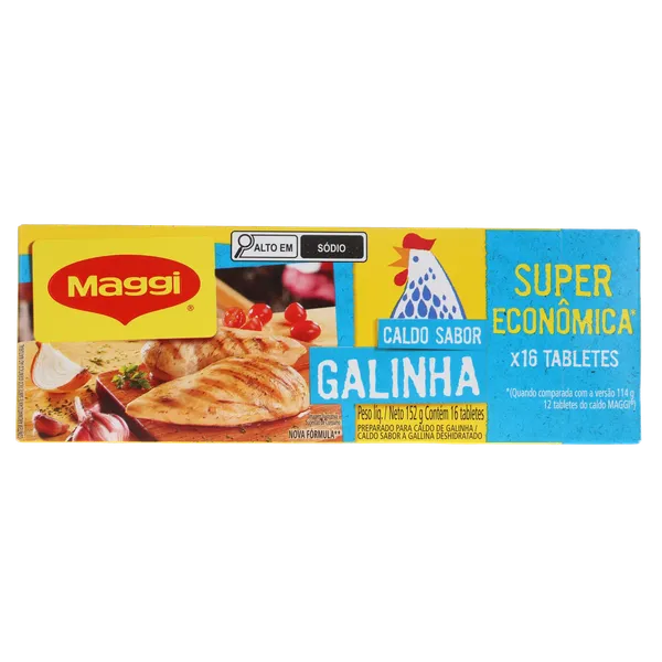 Caldo Maggi 152g - Galinha - Tablete