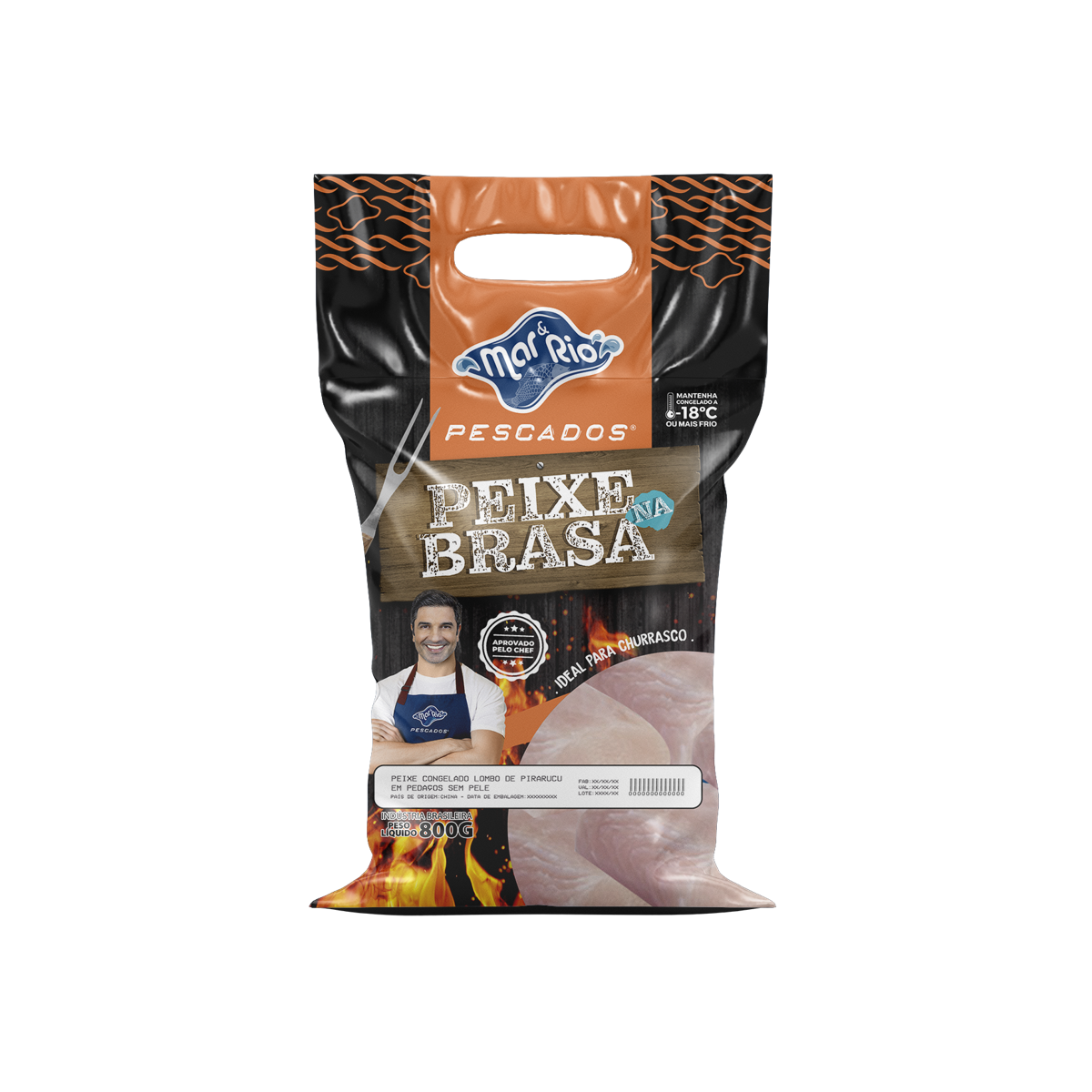 Lombo MAR & RIO Pirarucu Congelado 800g