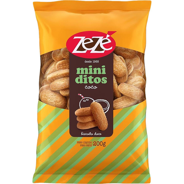 Biscoito Miniditos Zezé 200g - Coco