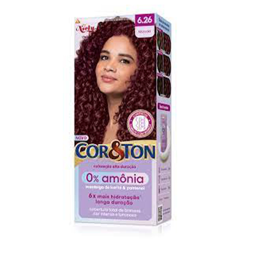 Tintura Cor&ton 0% Amonia Vermelho Marsala 6.26