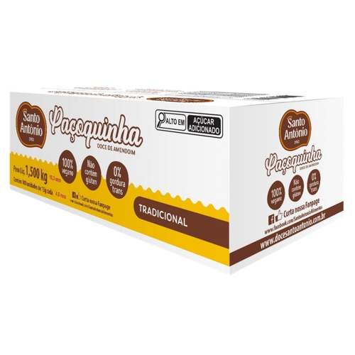 Paçoca Santo Antonio 1,5kg 100 Unidades
