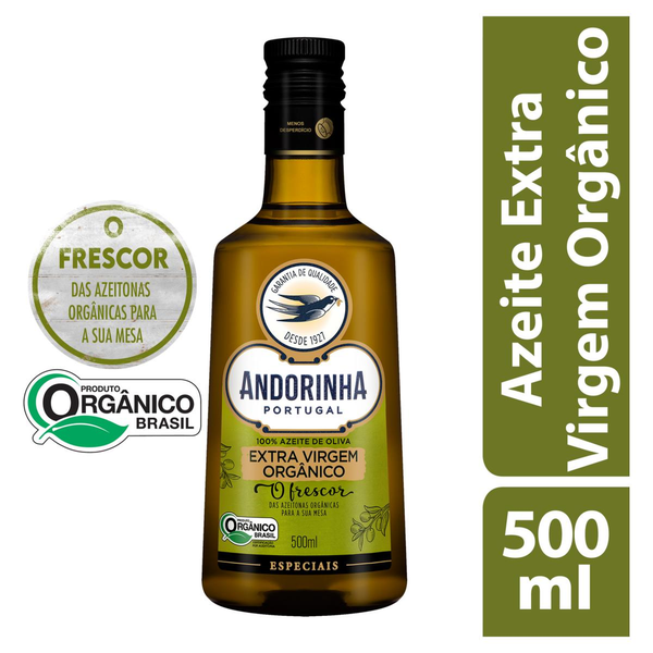 Azeite de Oliva Extra Virgem Orgânico Português Andorinha Especiais Vidro 500ml