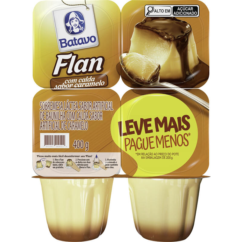 Sobremesa Flan Batavo Caramelo 400g