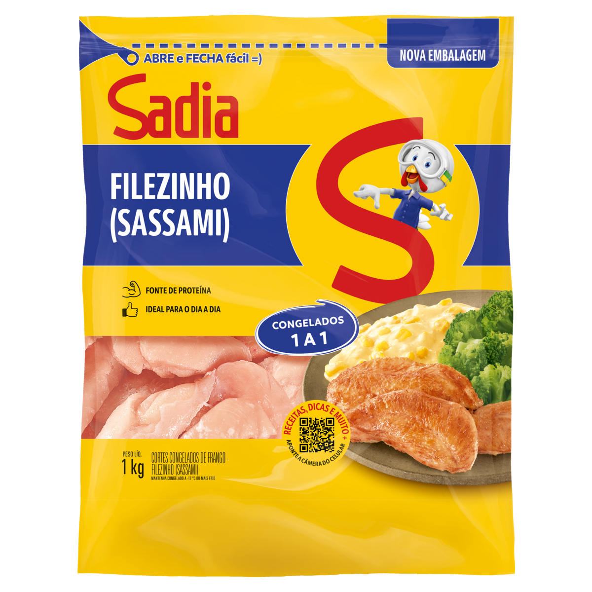 Filezinho Sassami de Frango Congelado Sadia 1kg
