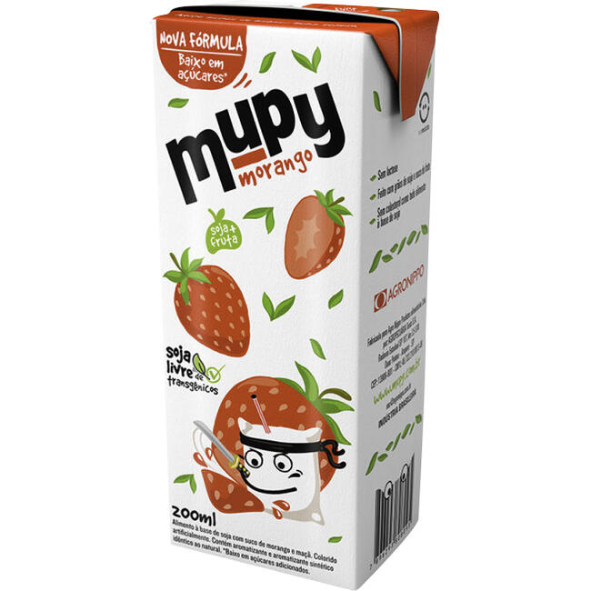Bebida à Base de Soja Morango Mupy Caixa 200ml
