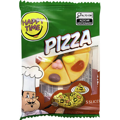 Bala de Gelatina Happy Time Pizza 16g