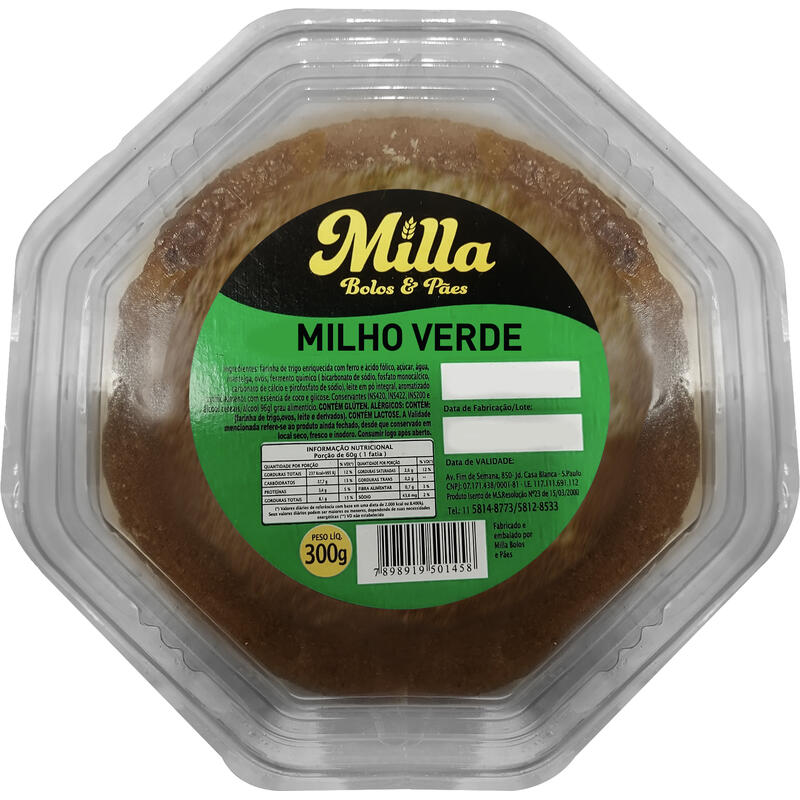 Bolo Milla Milho Verde 300g
