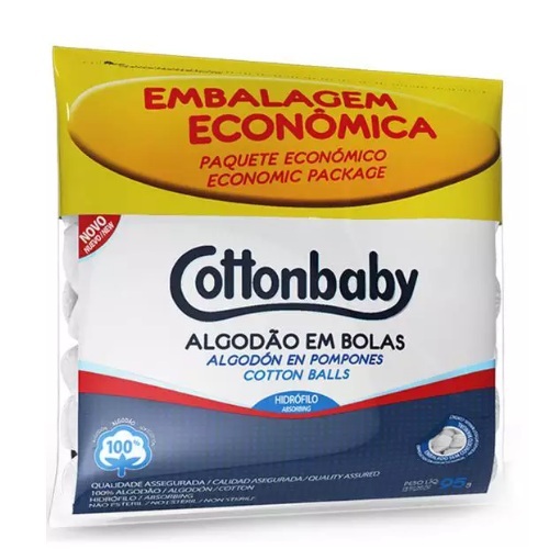 Algodão Cottonbaby Em Bolas Branco Embalagem Econômica 95g