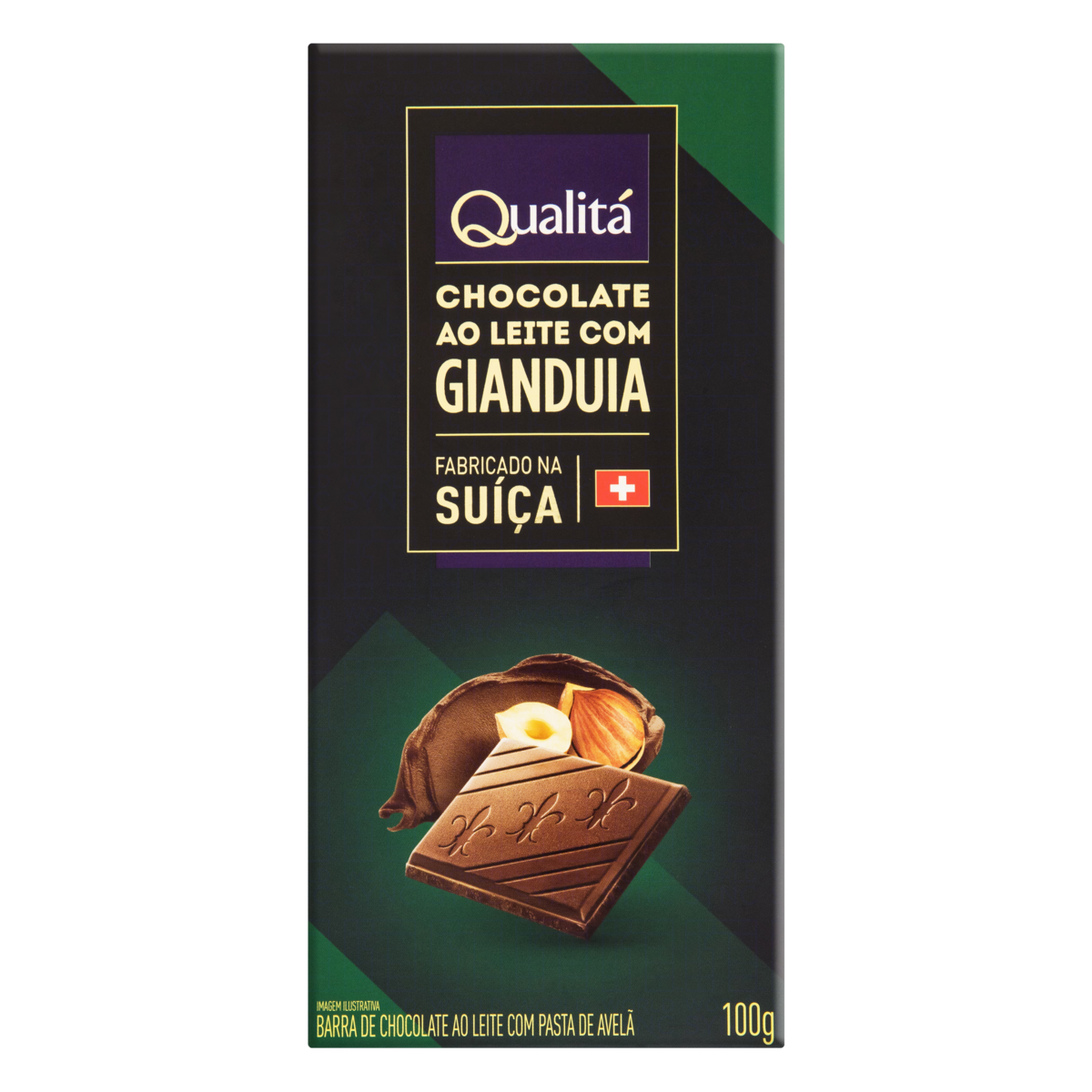 Chocolate Suiço ao Leite com Gianduia Qualitá 100g