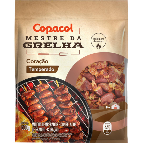 Coração de Frango Copacol 600g - Temperado - Congelado
