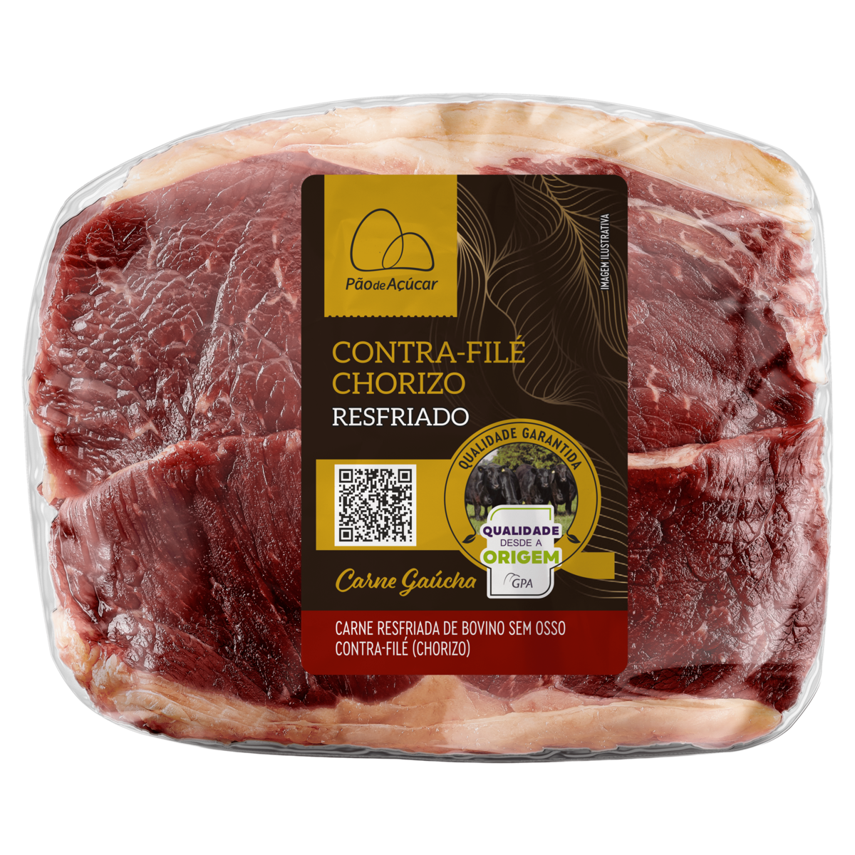 Chorizo Bovino Resfriado Sem Osso Pão de Açúcar Carne Gaúcha 1,4kg