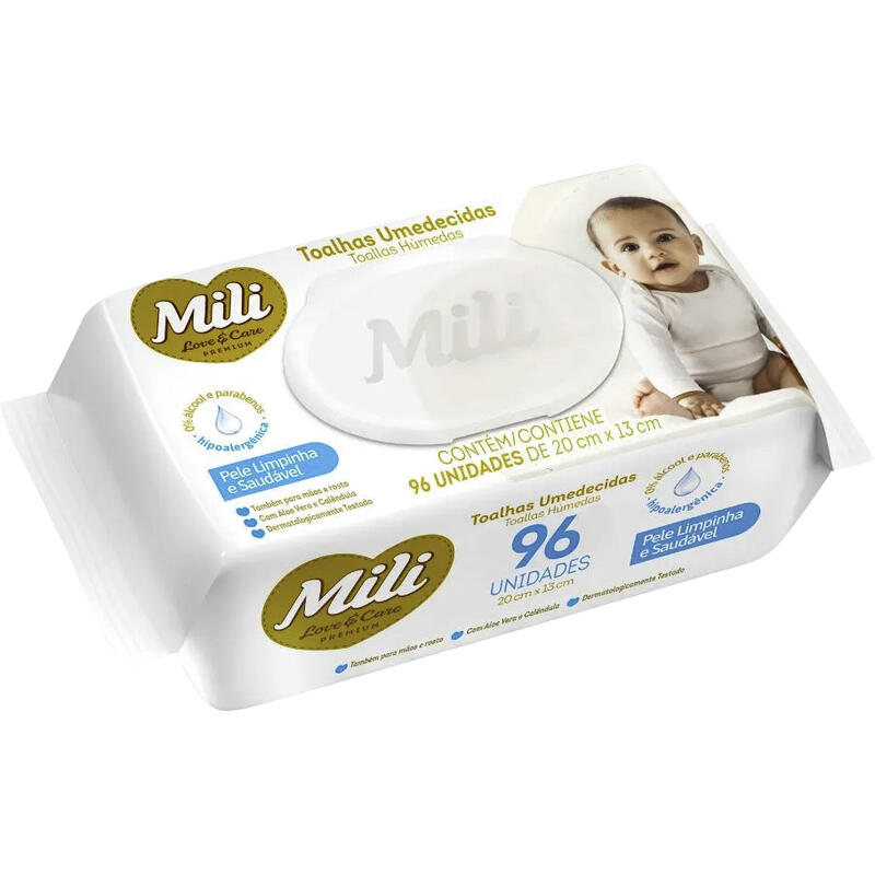 Toalha Umedecida Mili 96 un