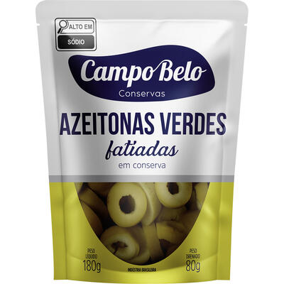 Azeitona Verde Campo Belo Fatiada 80g