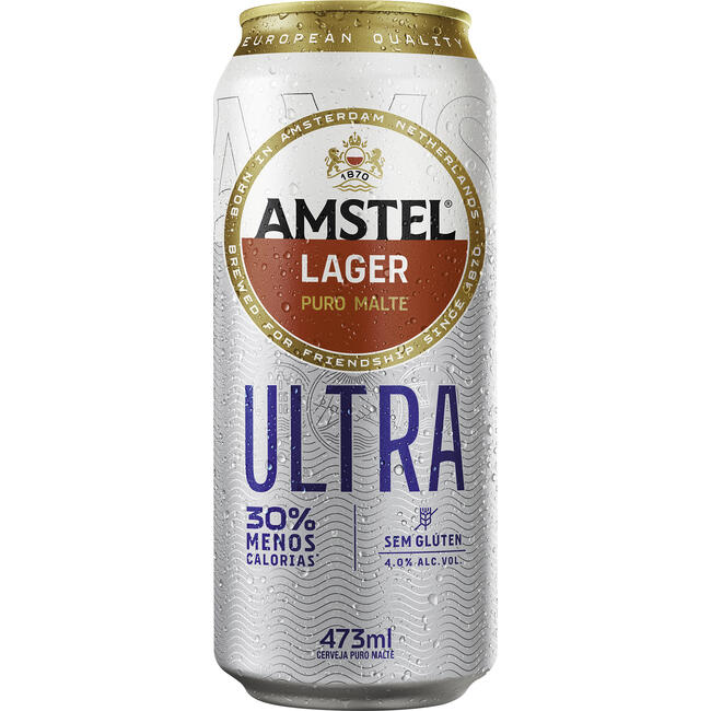 Cerveja Amstel Ultra Sem Glúten 473ml