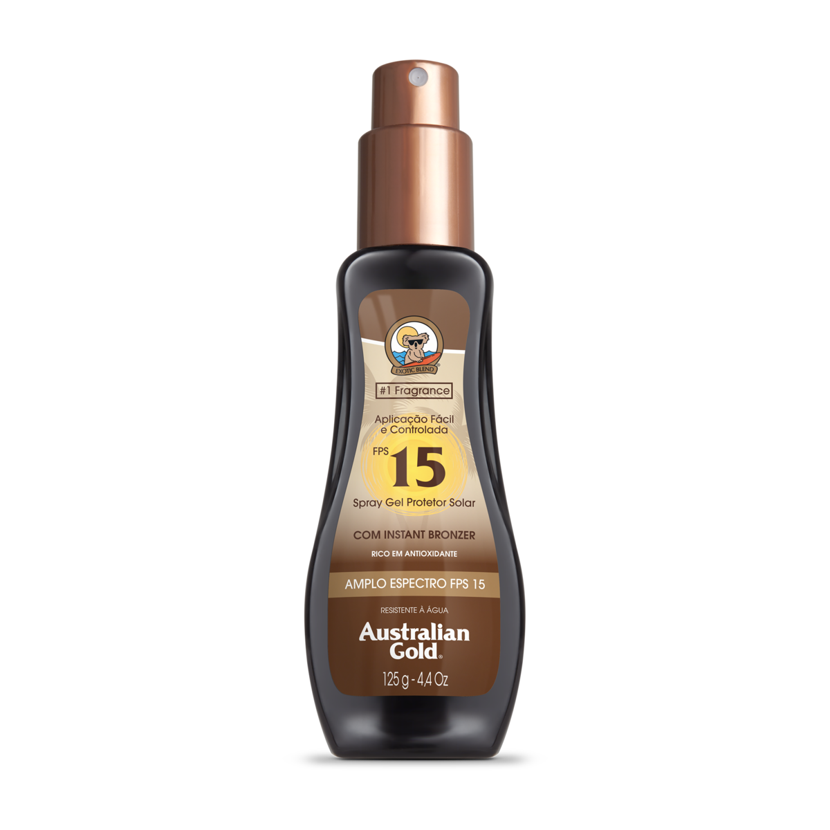 Protetor Solar Spray Gel FPS 15 Australian Gold Exotic Blend Frasco 125g