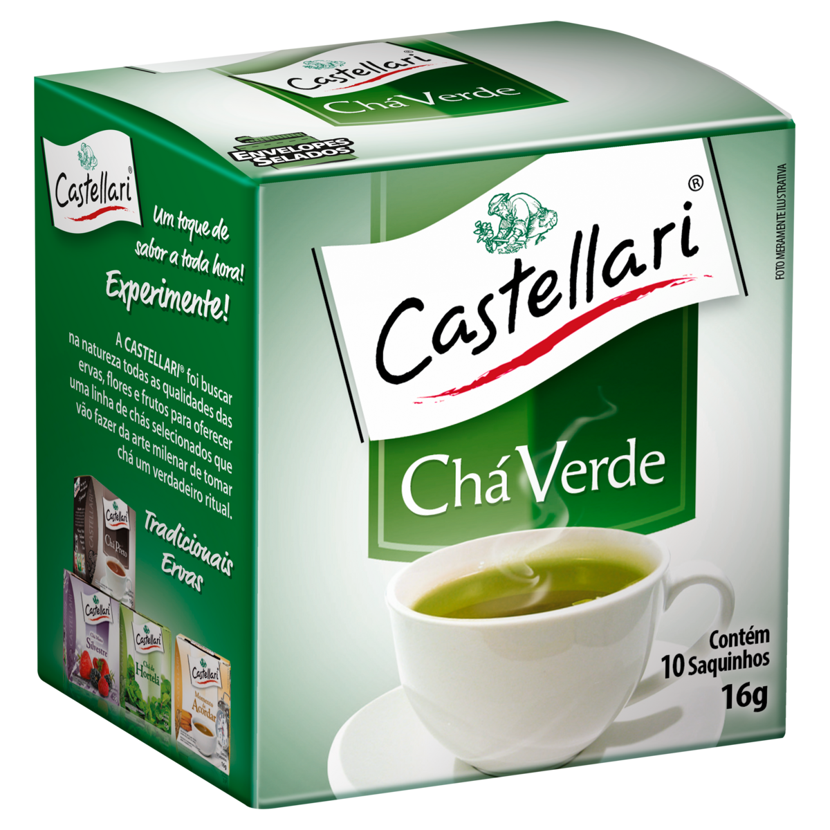Chá Verde Castellari 16g 10 Unidades