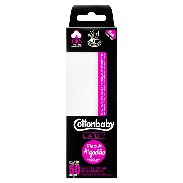 Algodão em Discos Cottonbaby Lady 50un