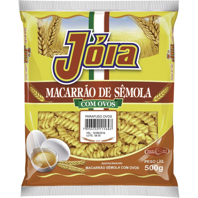 Macarrão com Ovos Jóia Parafuso 500g