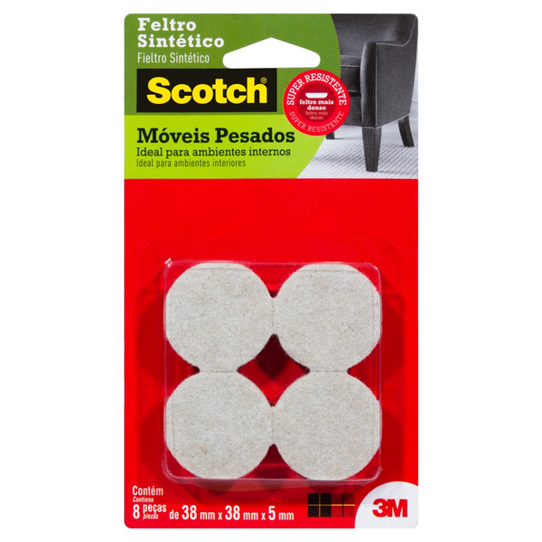 Feltro Scotch Extragrande - Redondo - Bege