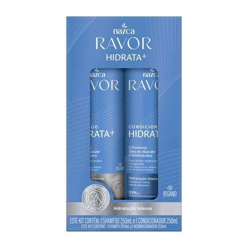 Kit Shampoo 250ml + Condicionador 250ml Nazca Ravor Hidrata+