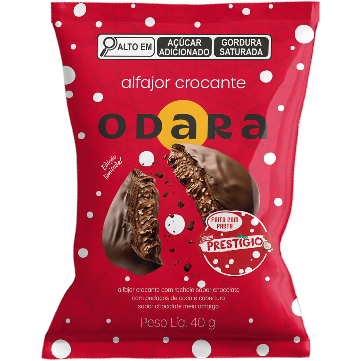 Alfajor ODARA Prestigio Crocante 40g