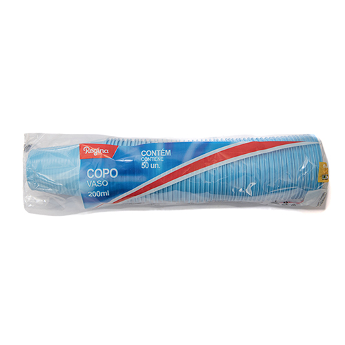 Copo Desc.regina 200ml C/50un Azul