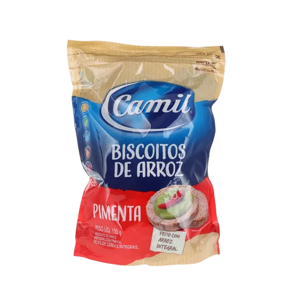 Biscoito de Arroz Camil 150g - Com Pimenta