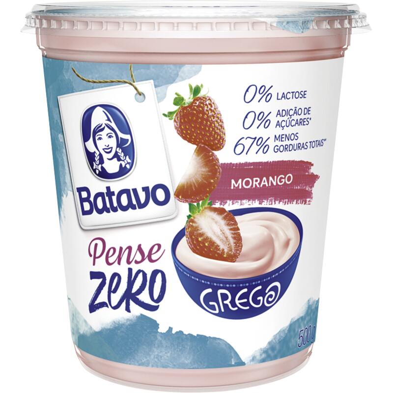 Iogurte Grego Light Batavo Morango 500g