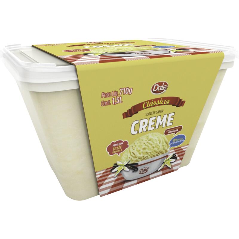 Sorvete Dale Clássicos Creme 1,5L