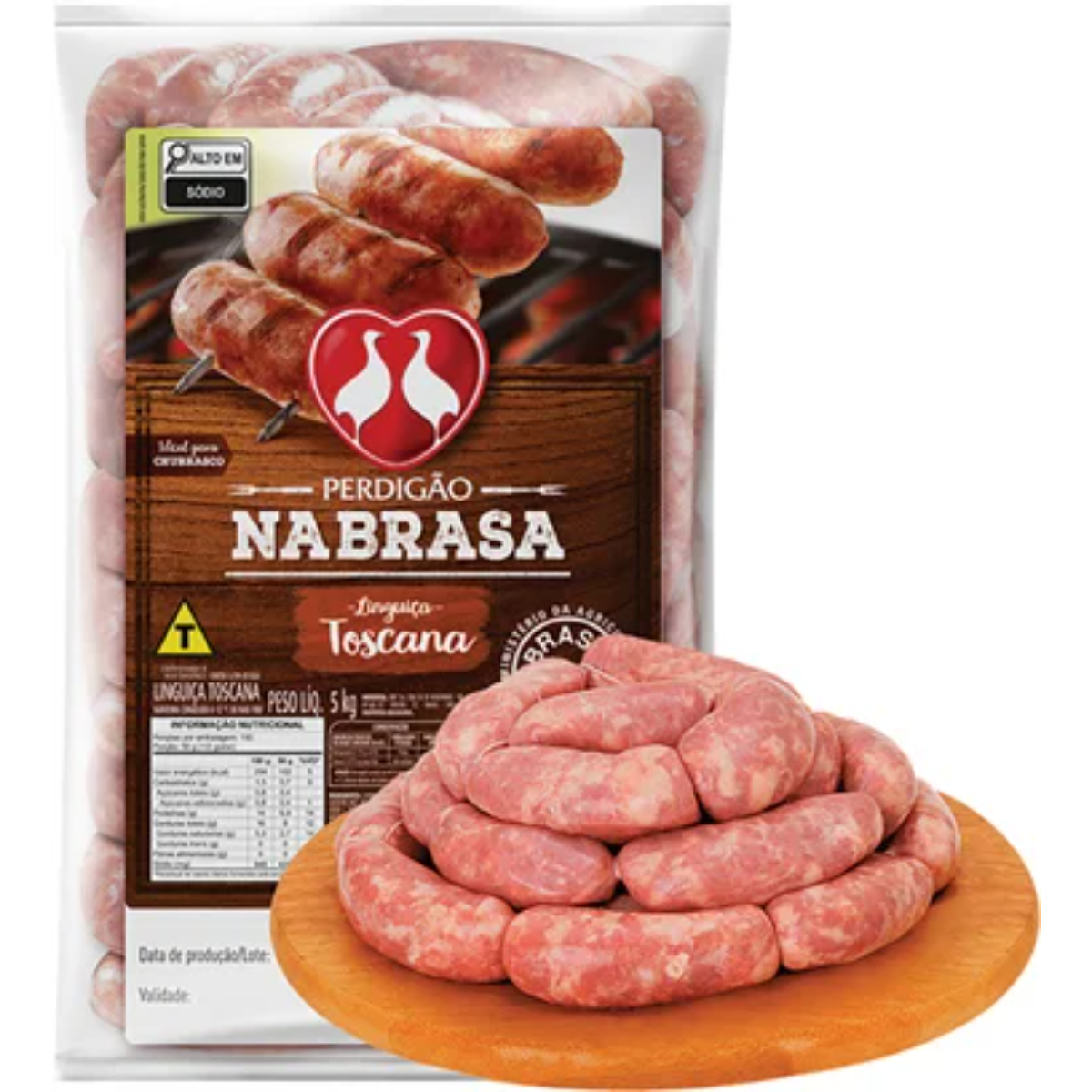 Linguiça Toscana Nabrasa Bandeja Perdigão 650g
