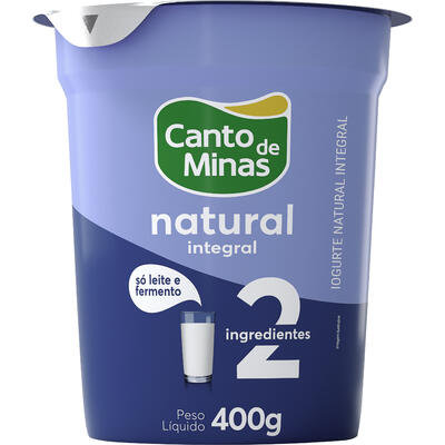 Iogurte Natural Canto de Minas 2 Ingredientes 400g