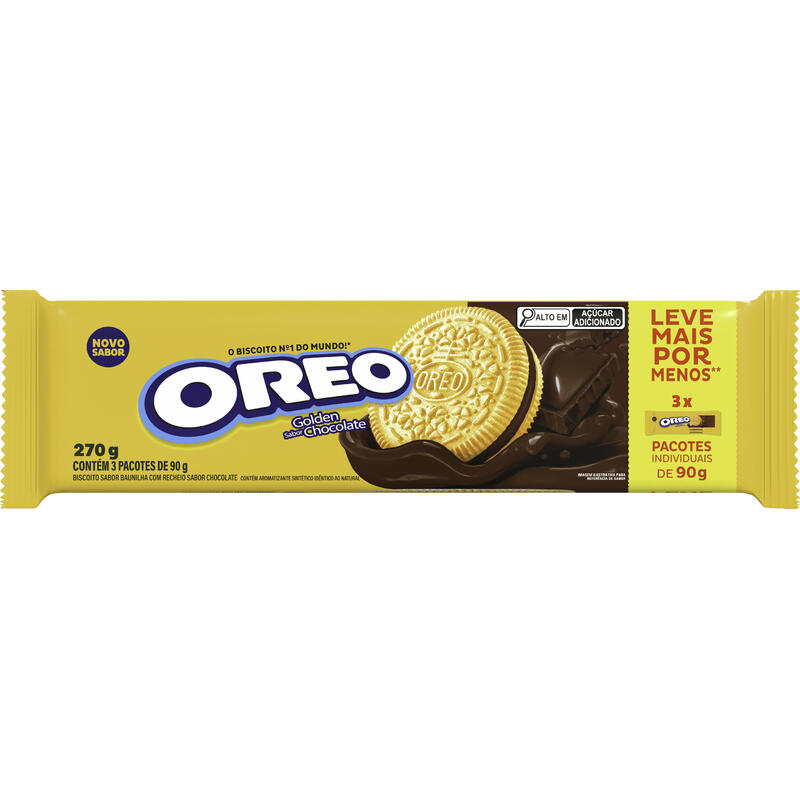 Biscoito Recheado Oreo Golden Chocolate 270g