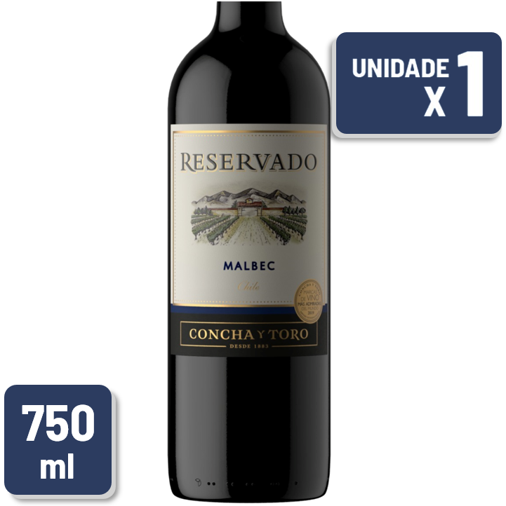 Vinho Reservado Malbec Garrafa Vidro 750ml