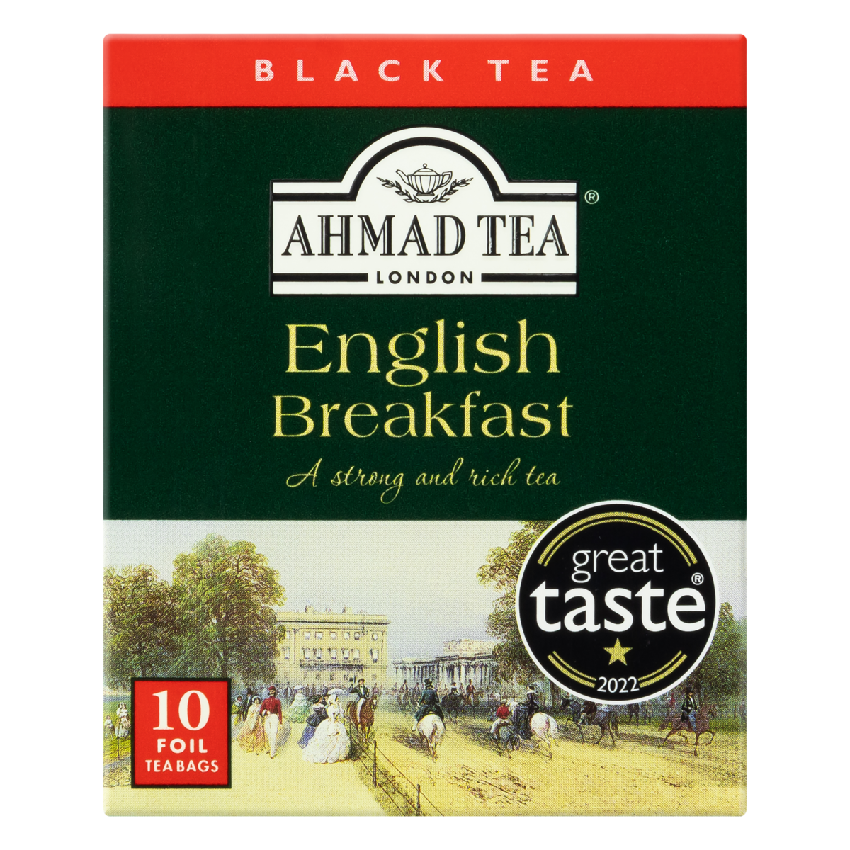 Chá Preto English Breakfast Ahmad Tea London Caixa 20g 10 Unidades