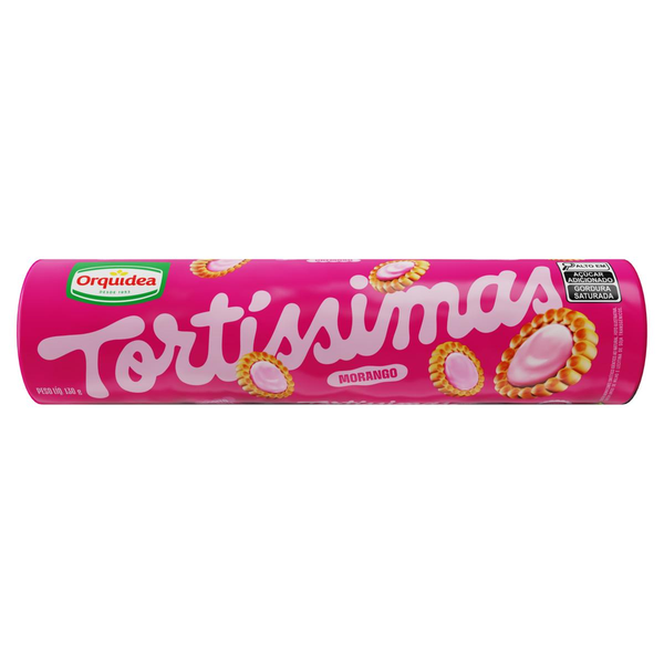 Biscoito Orquídea Tortíssimas Recheio Morango 130g
