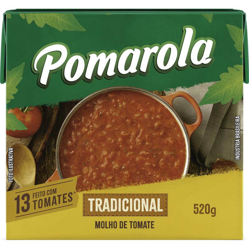 Molho de Tomate POMAROLA Tradicional 520g TP