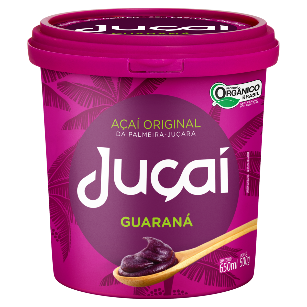 Sorbet Orgânico Açaí com Guaraná Juçaí Pote 650ml