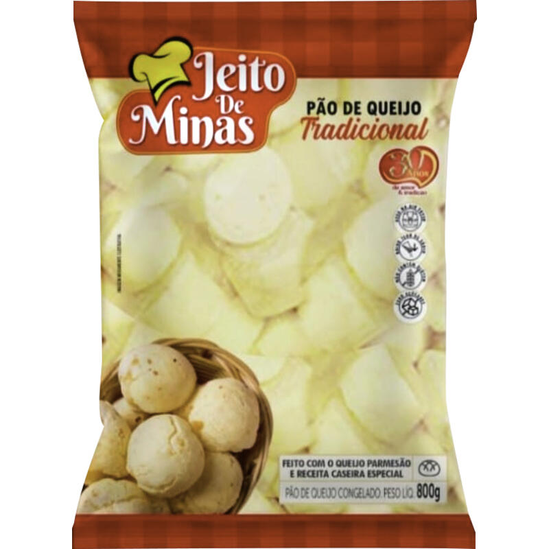 Pão de Queijo Jeito de Minas Congelado 800g