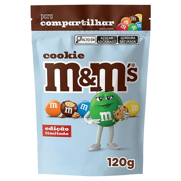 Confeito M&Ms 120g - Cookie - Ao Leite