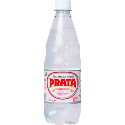 Água Mineral Natural com Gás Prata Garrafa 510ml