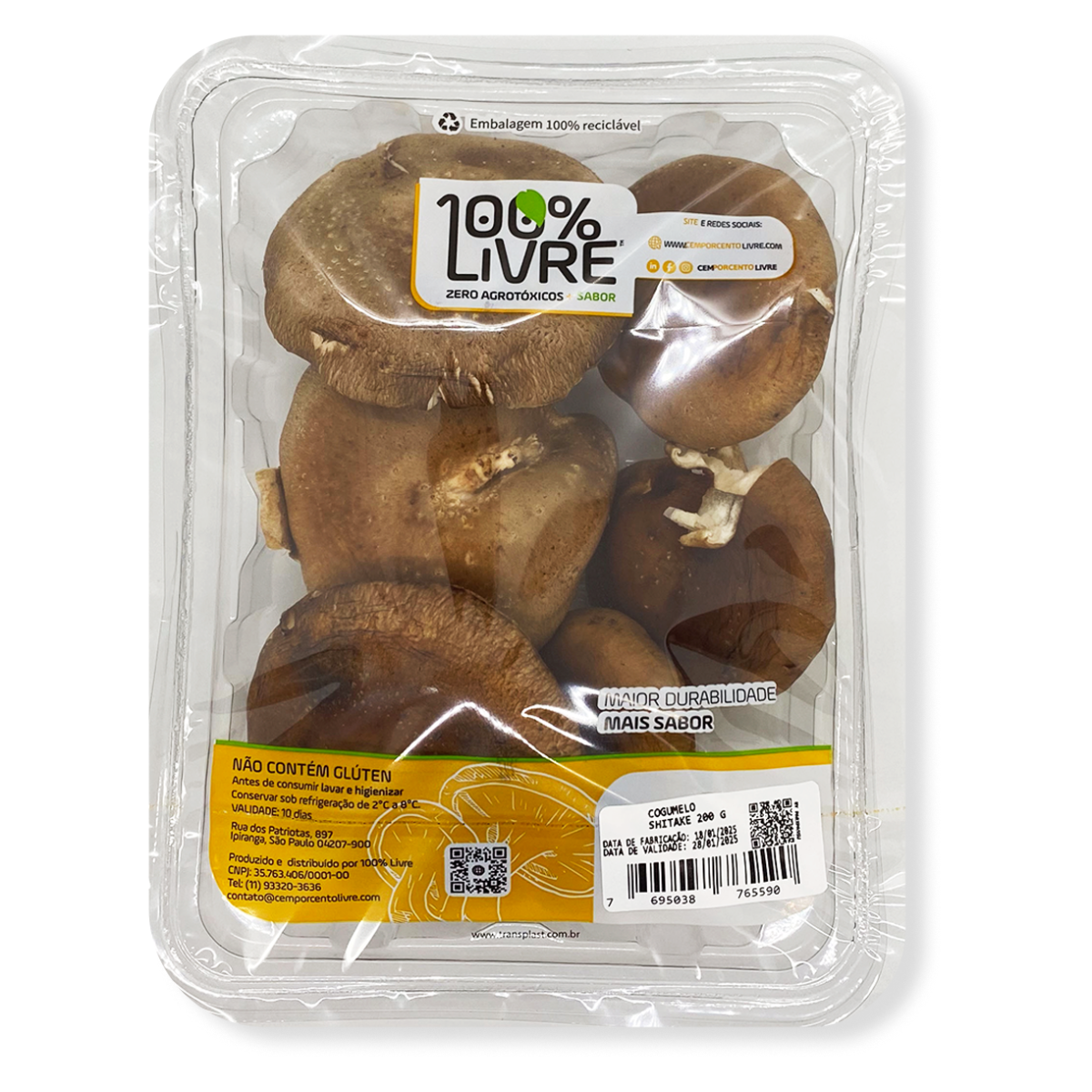 Cogumelo Shitake 100 Livre 200g