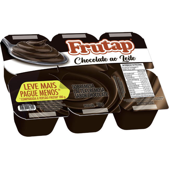 Sobremesa Frutap Chocolate ao Leite 540g