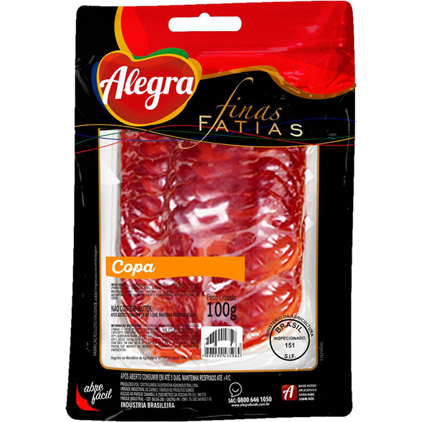 Copa Alegra 100g - Fatiada