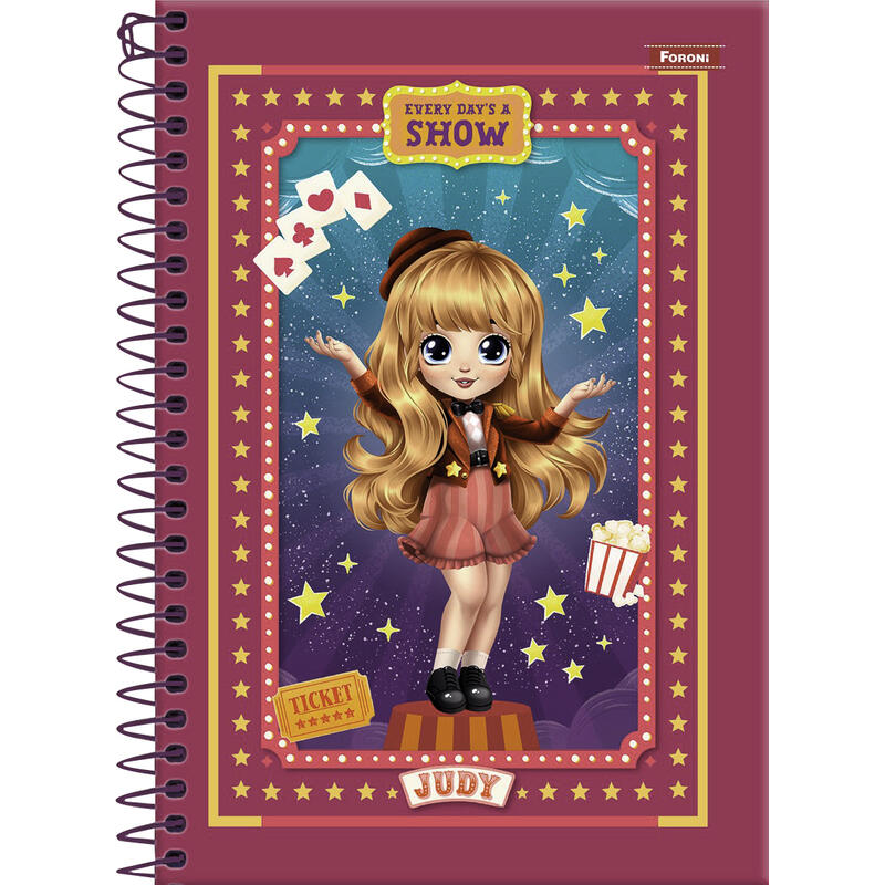 Caderno Judy Foroni 80 folhas un