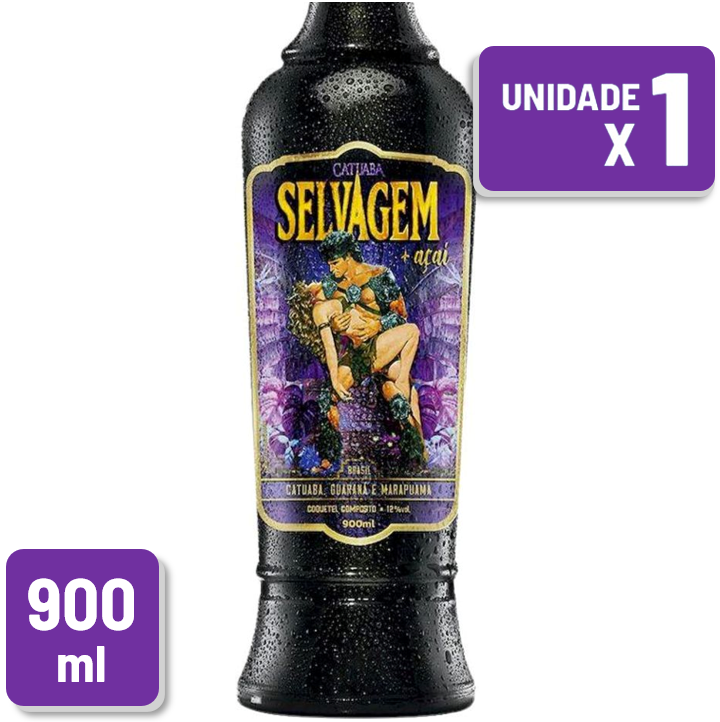 Catuaba Selvagem Açaí Pet 900ml