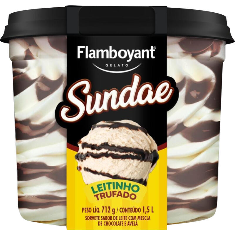 Sorvete Flamboyant Leitinho Trufado 1,5L